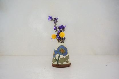 Purple flower POP vase in BONE