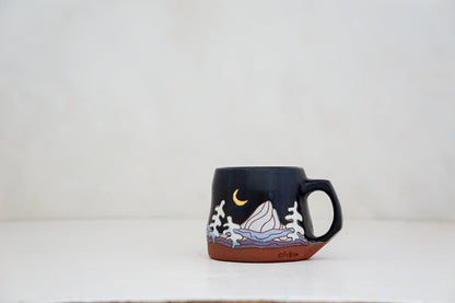 GOLD Crescent moon Tree Mtn mug in Darby
