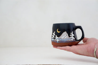 GOLD Crescent moon Tree Mtn mug in Darby
