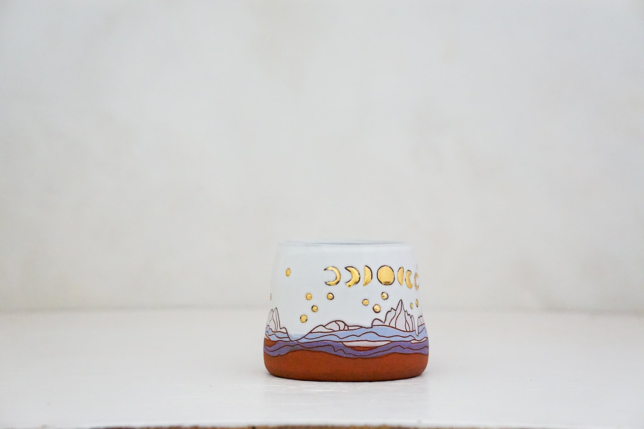 GOLD W Teton Moon phase mug