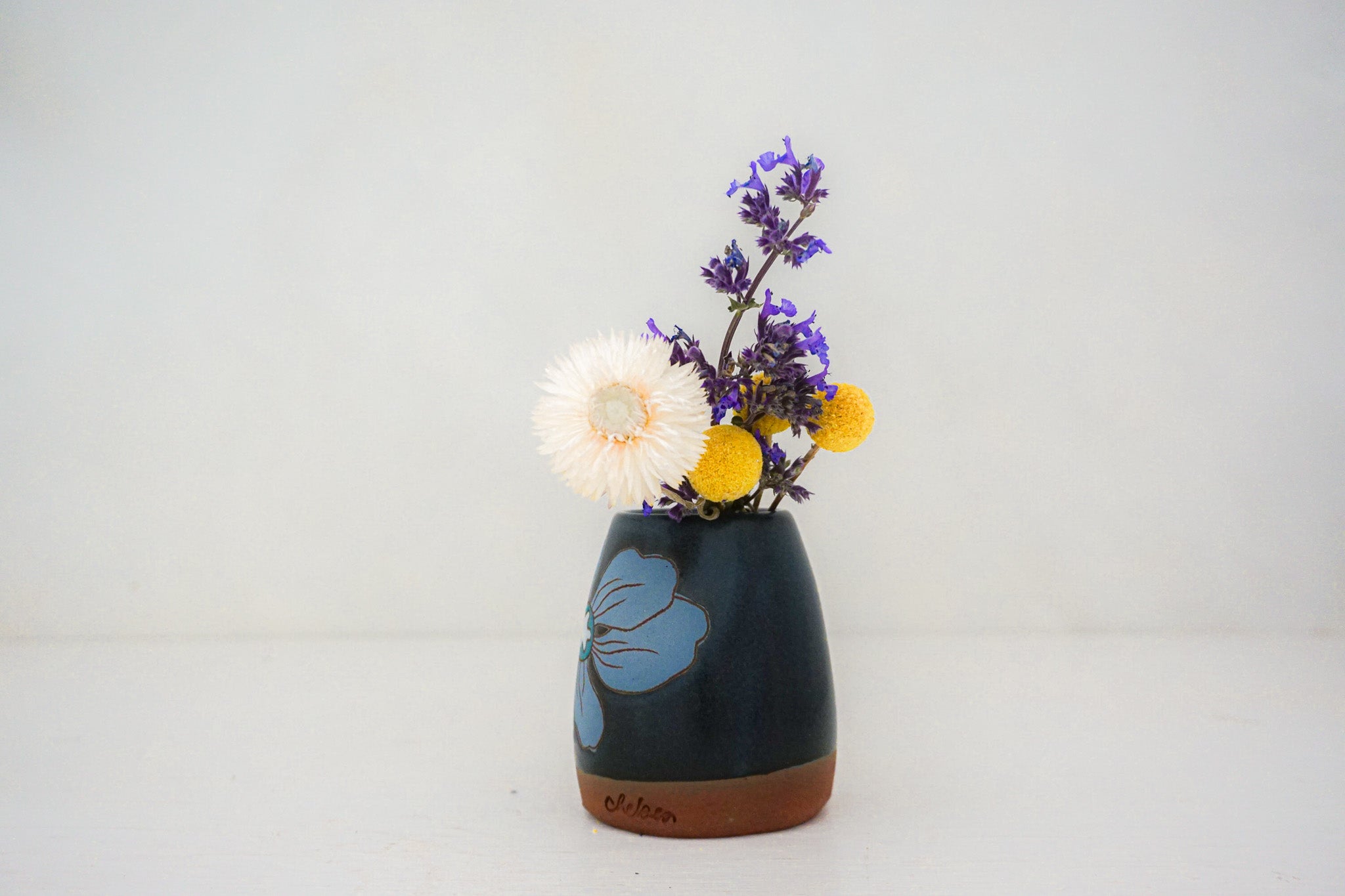 Blue Flower vase in DARBY
