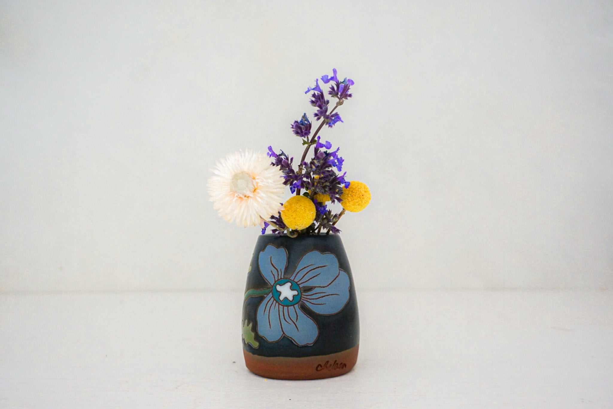 Blue Flower vase in DARBY