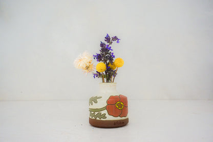 Poppy bottle vase in BONE