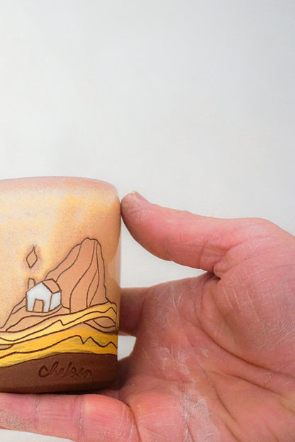 E Teton house cup in PINK alpenglow