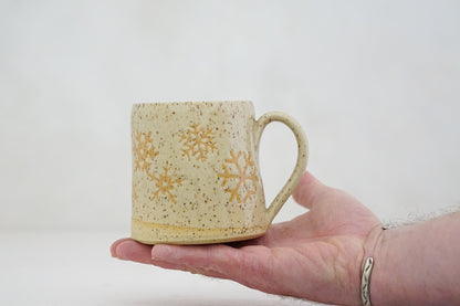 Snowflake mug in Fawn Tall