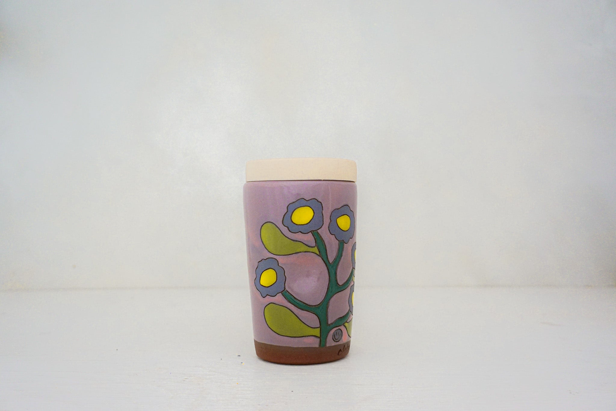 Flower Travel cup in BUBBLEGUM