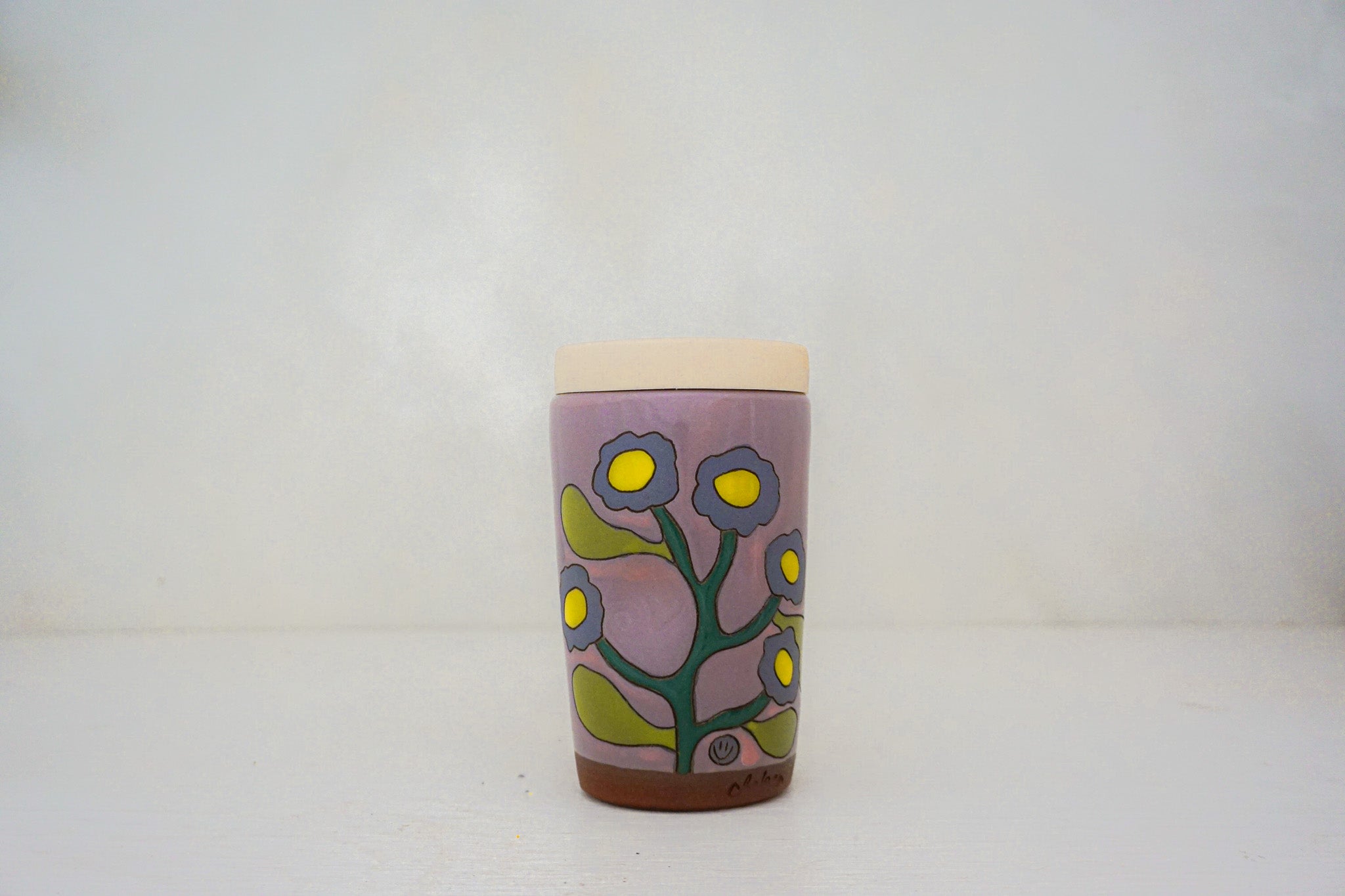 Flower Travel cup in BUBBLEGUM