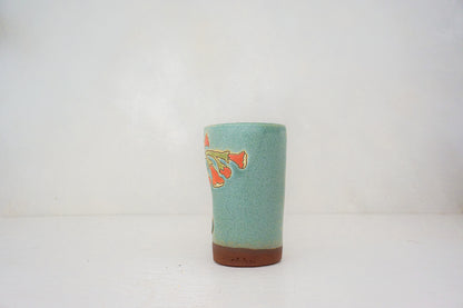 Red Trumpet Flower cup in LAKE