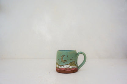 Crescent moon mtn BB mug in LAKE
