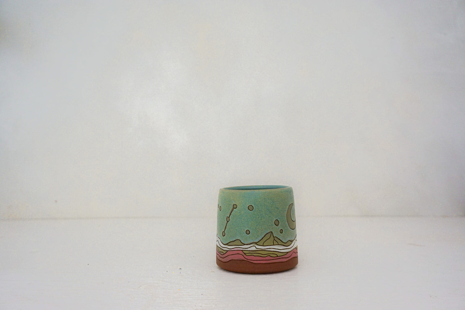 Crescent moon mtn BB mug in LAKE
