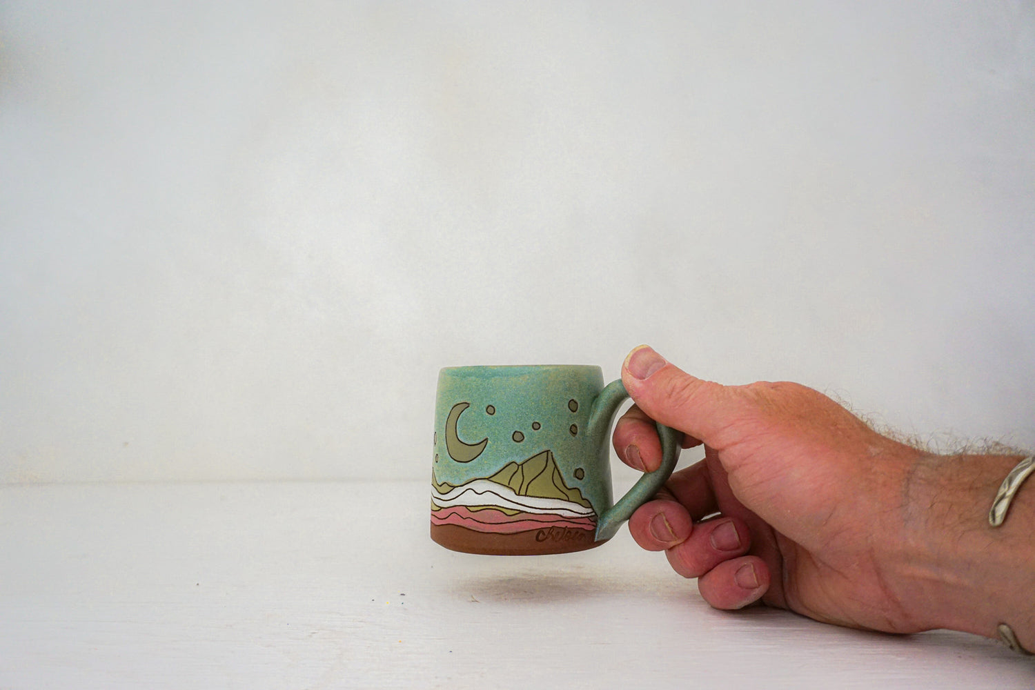 Crescent moon mtn BB mug in LAKE