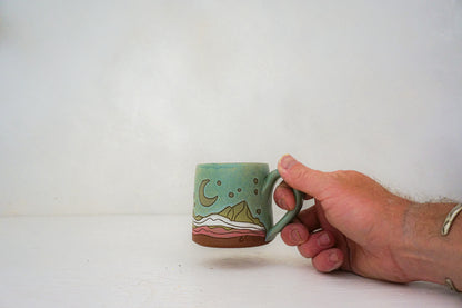 Crescent moon mtn BB mug in LAKE