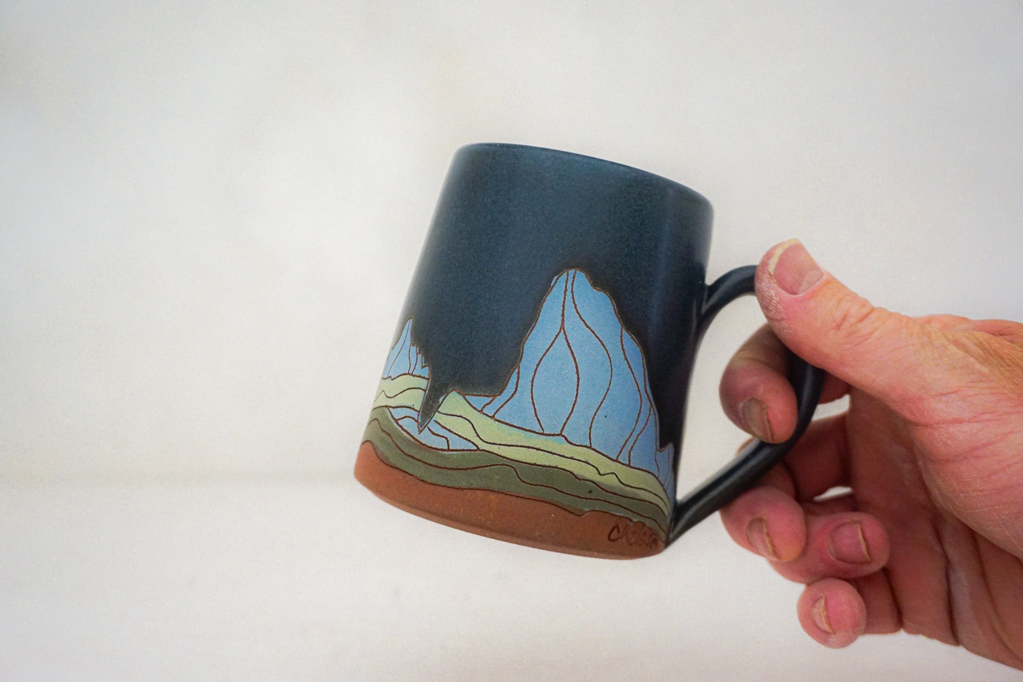 W Teton blue mug in DARBY