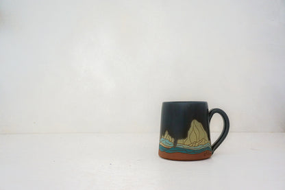 W Teton green mug in DARBY