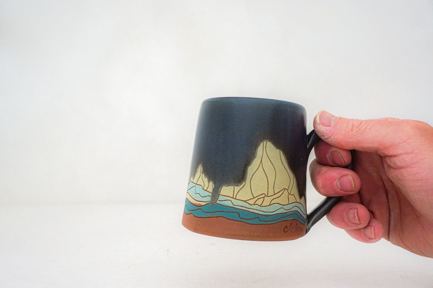 W Teton green mug in DARBY