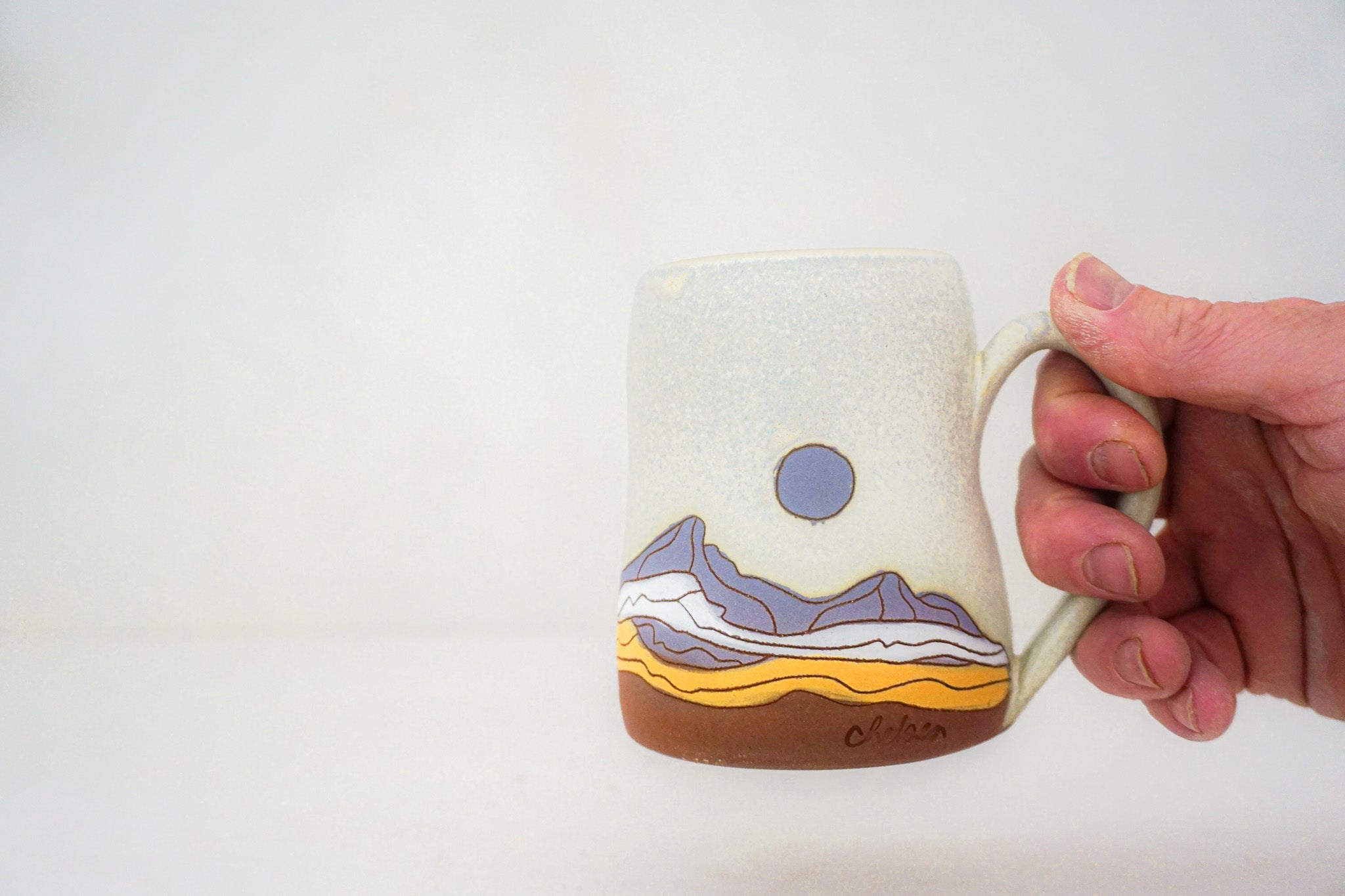 Mtn moon BUBS mug in BONE