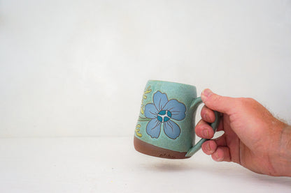 Flower Power BUBS mug in LAKE