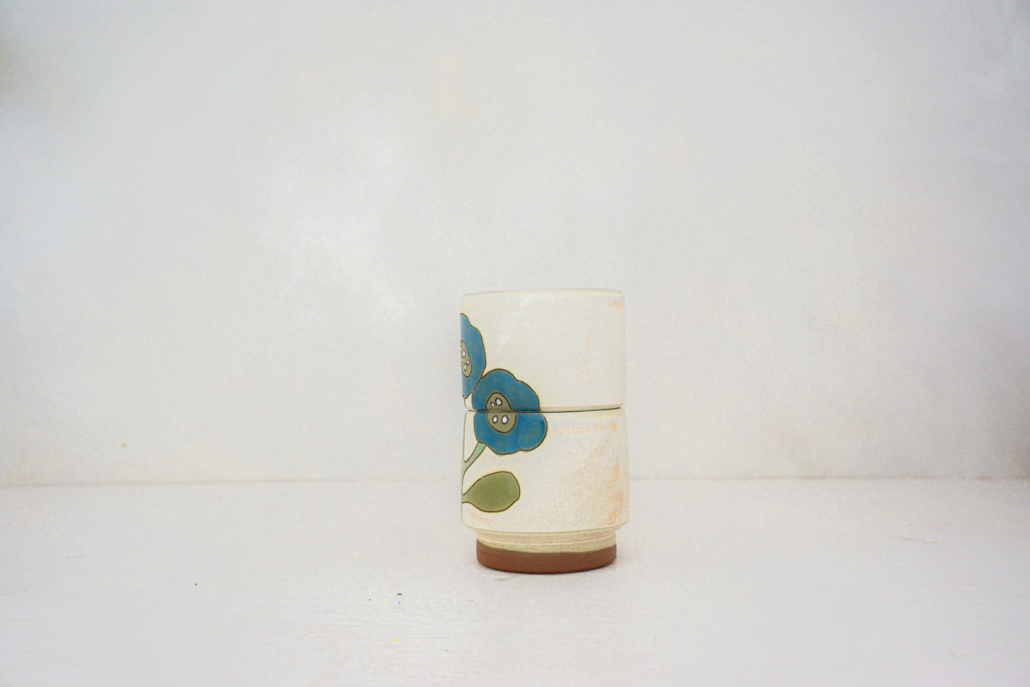 Hey you turquoise bloom stack in BONE