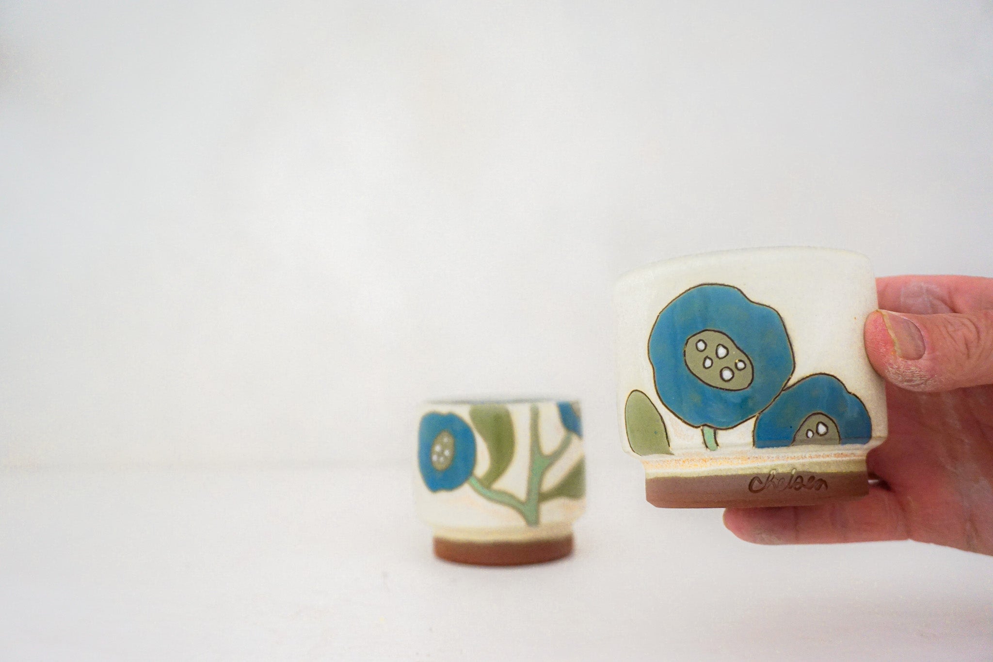 Hey you turquoise bloom stack in BONE