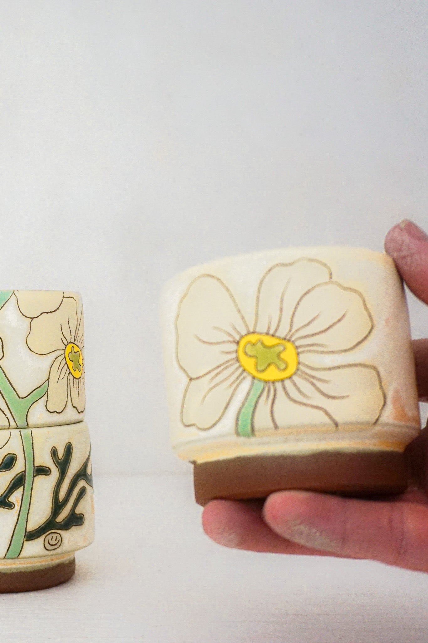 My FAV Flower Stackers cups in BONE