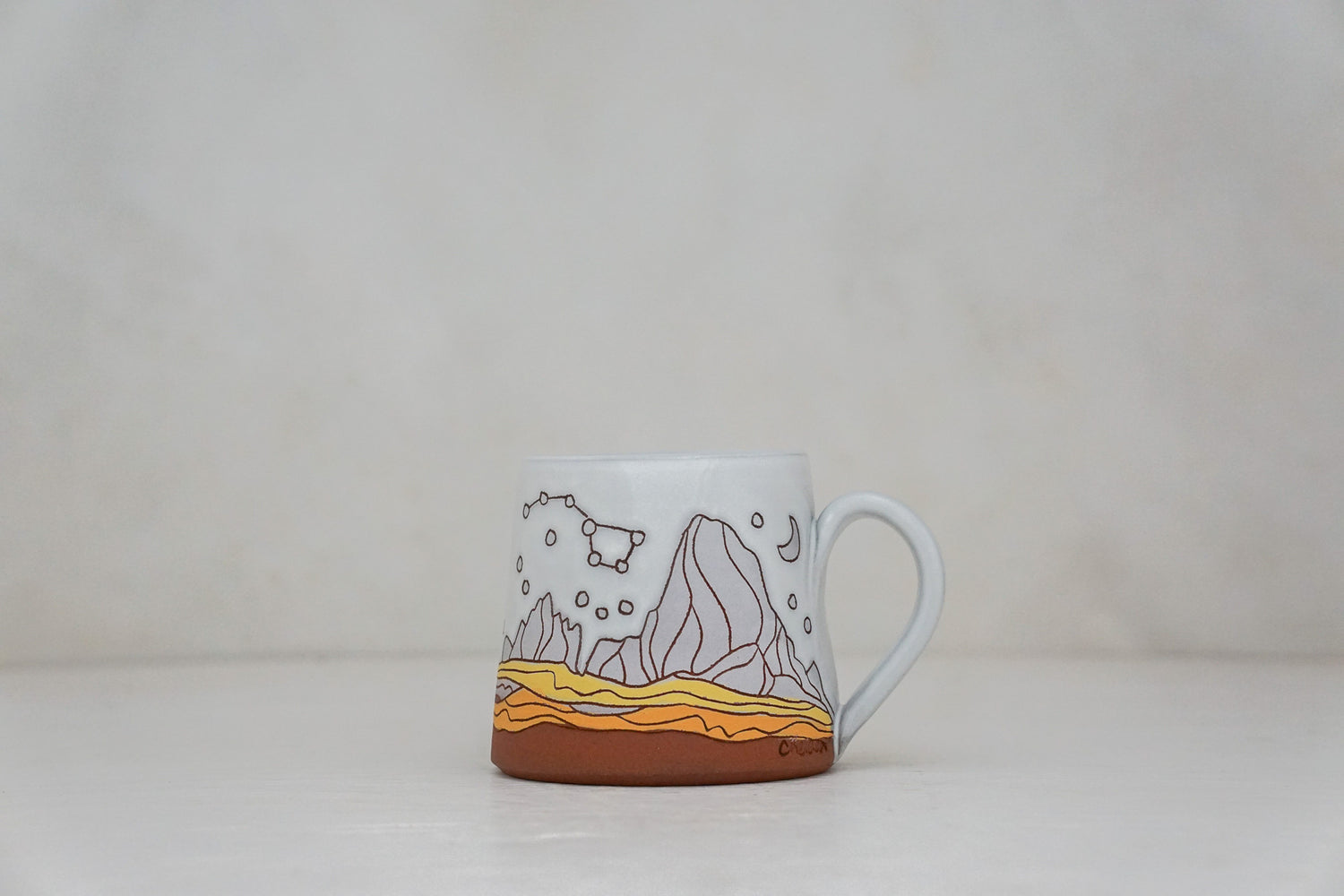 W Teton Big Dipper Crescent Mug in Snow White