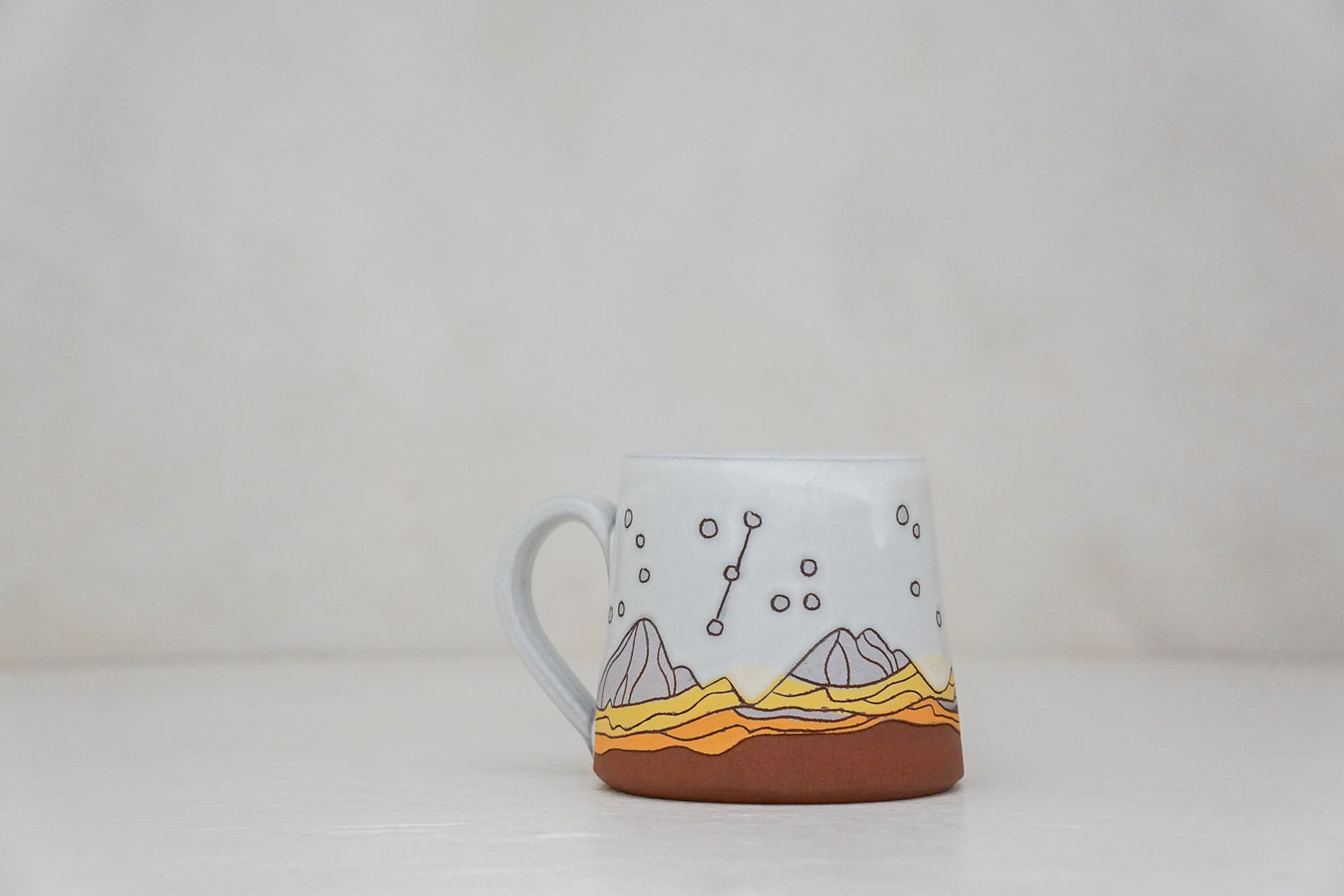 W Teton Big Dipper Crescent Mug in Snow White