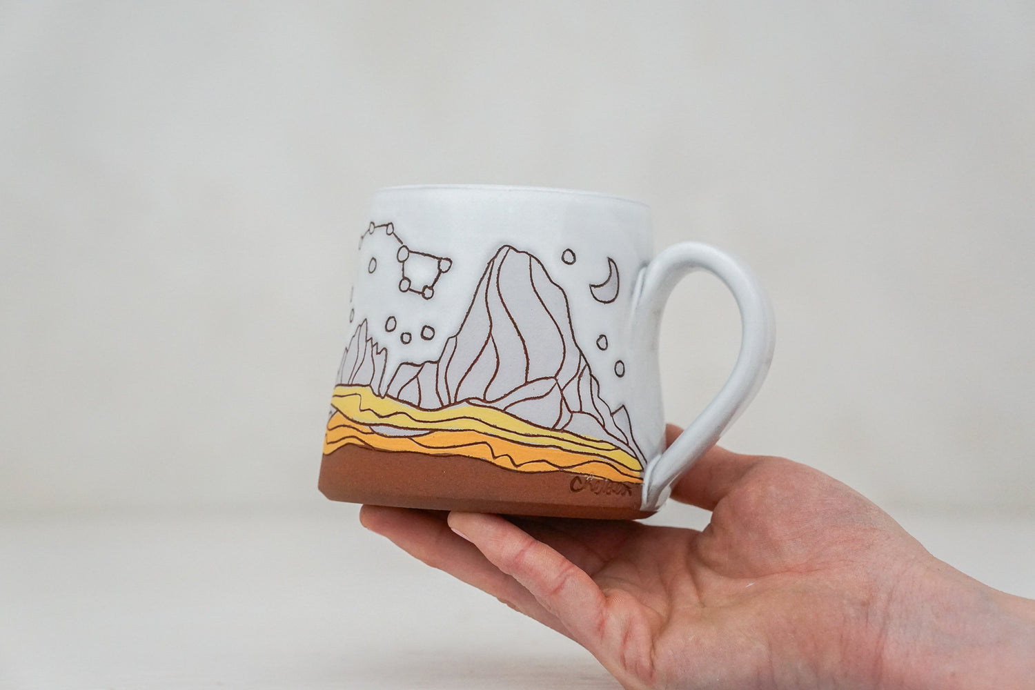 W Teton Big Dipper Crescent Mug in Snow White