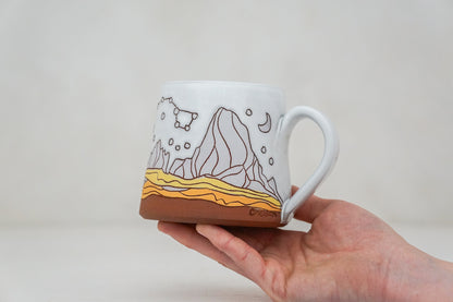 W Teton Big Dipper Crescent Mug in Snow White