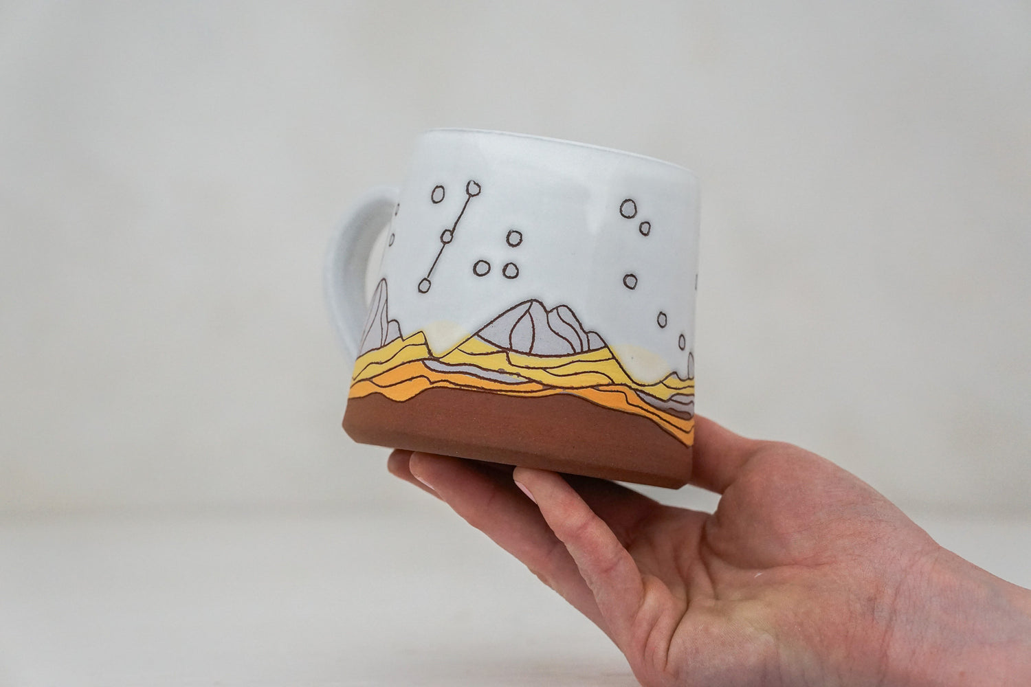 W Teton Big Dipper Crescent Mug in Snow White