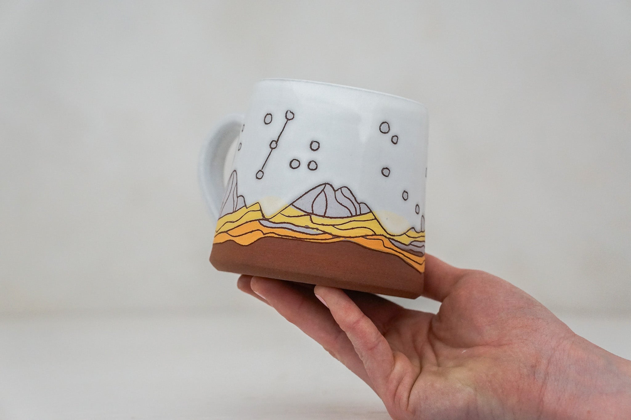 W Teton Big Dipper Crescent Mug in Snow White