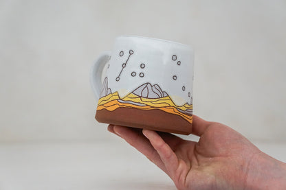 W Teton Big Dipper Crescent Mug in Snow White