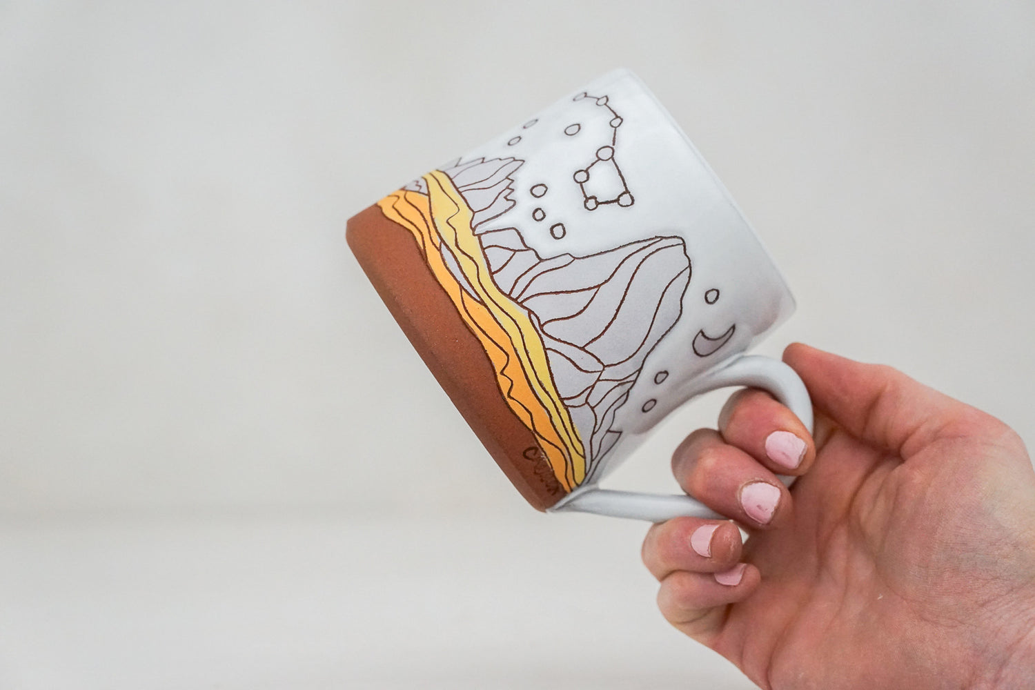 W Teton Big Dipper Crescent Mug in Snow White