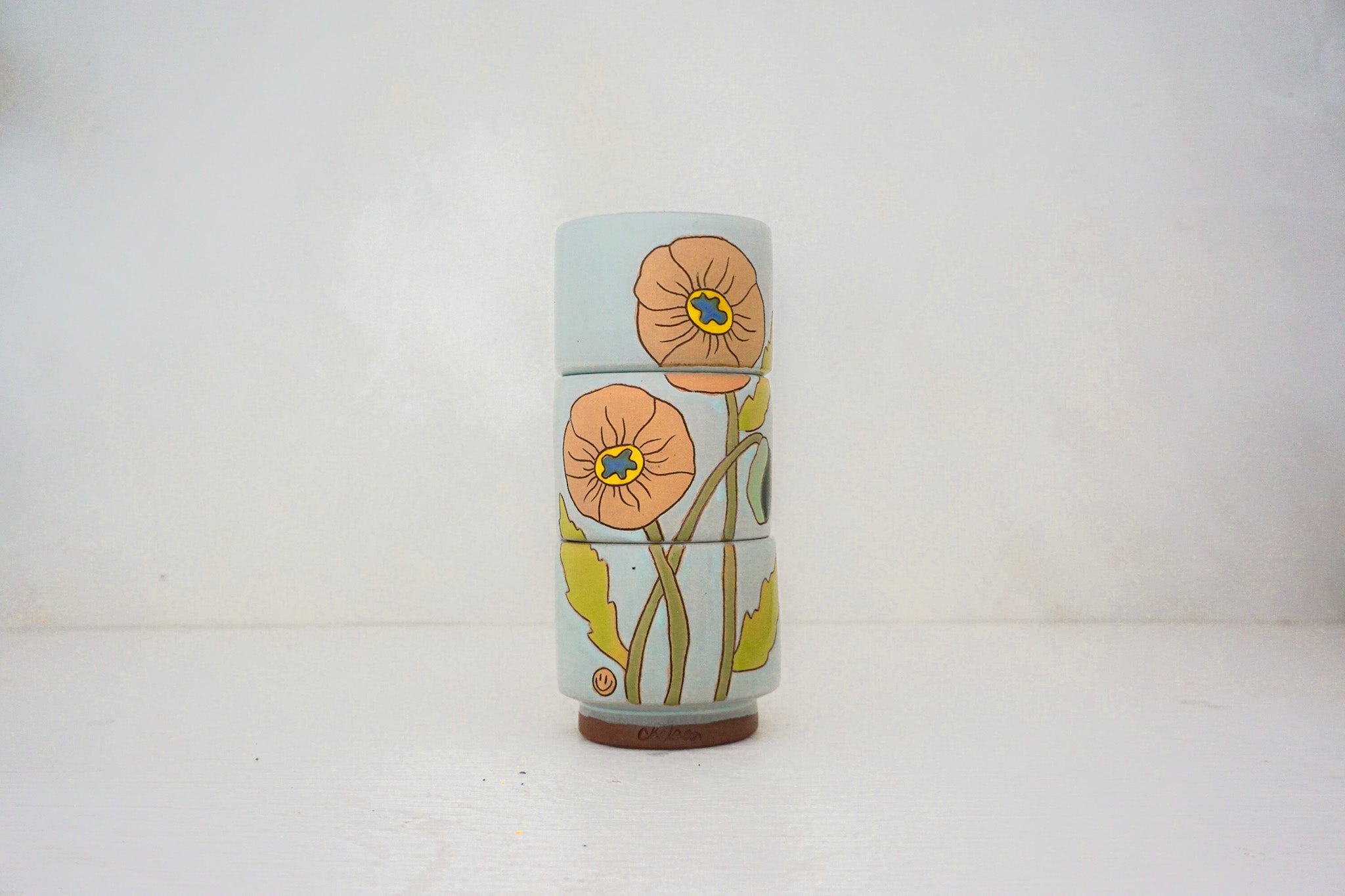 Poppy Stackers cups in IRA