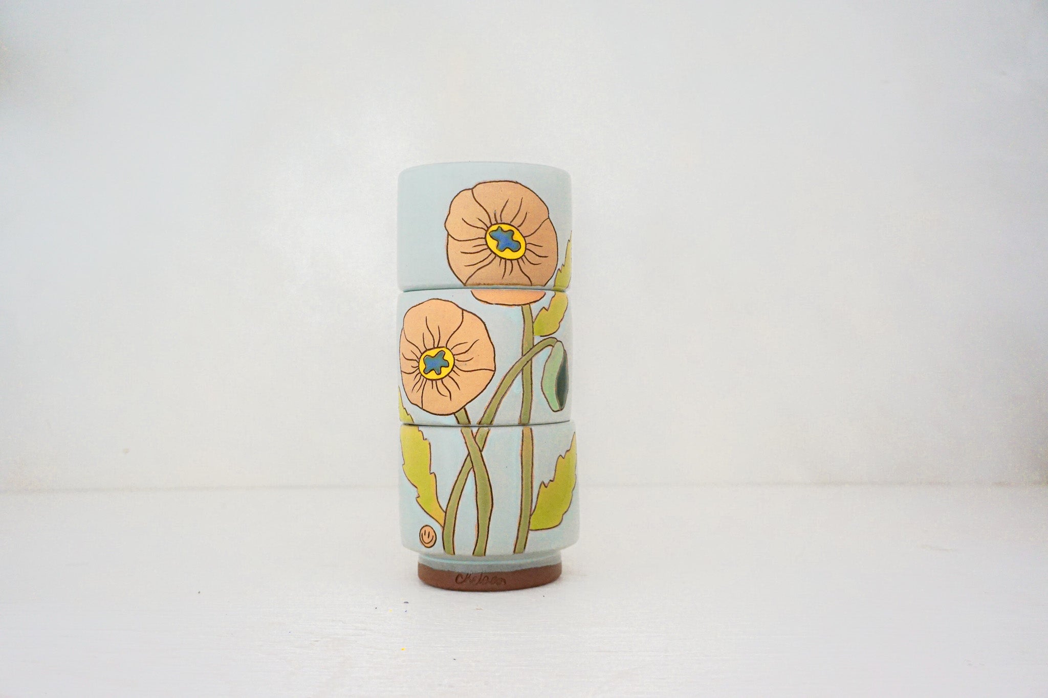 Poppy Stackers cups in IRA