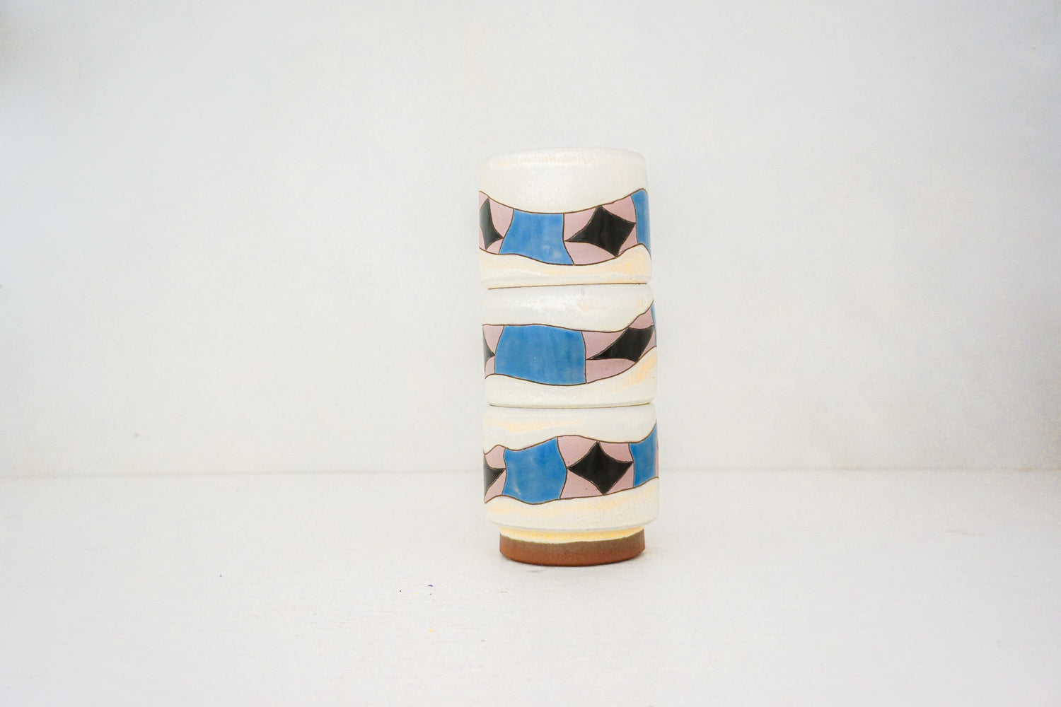 Snake Stackers cups in BONE