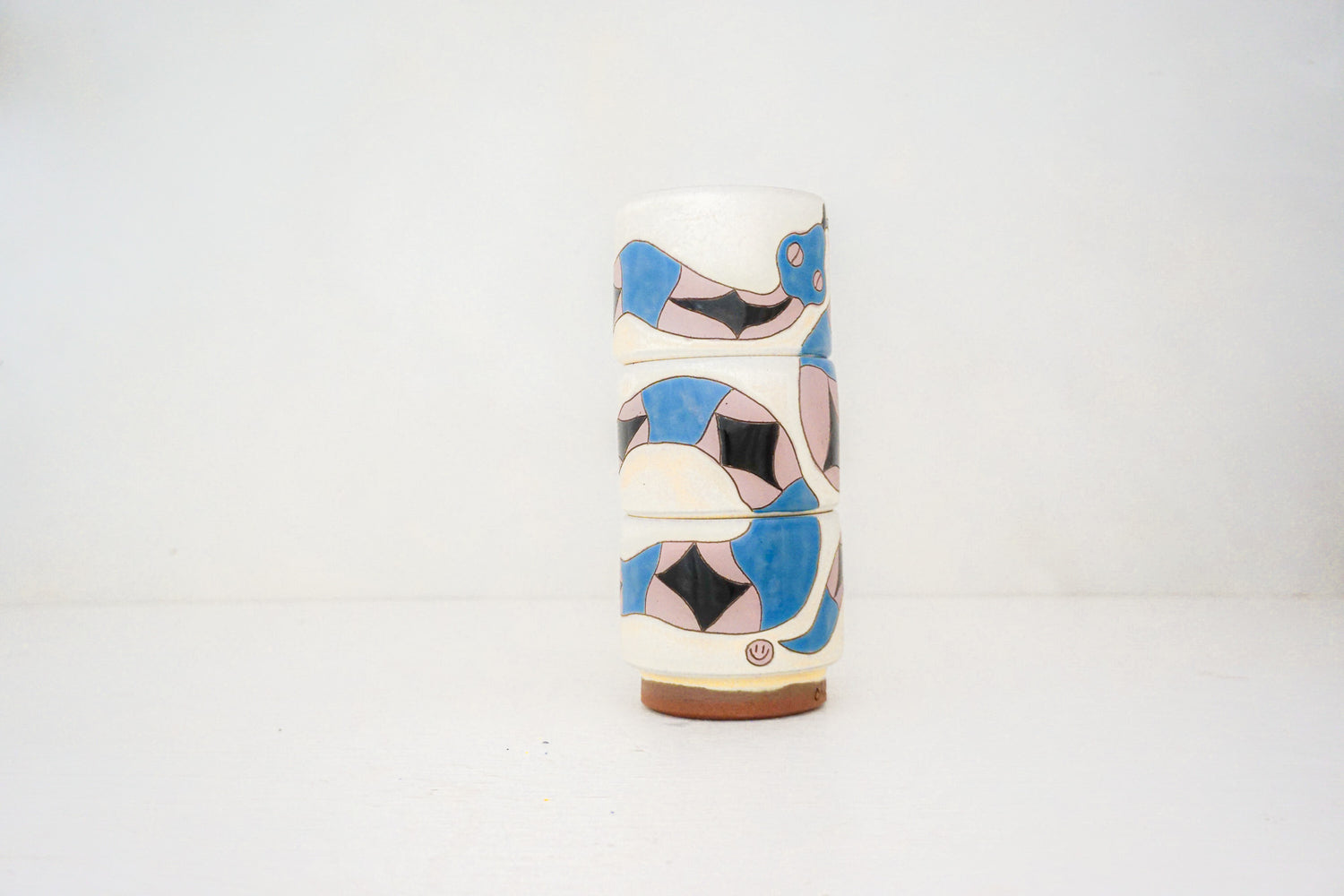 Snake Stackers cups in BONE