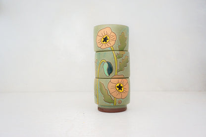 Poppy Stackers cups in LAKE