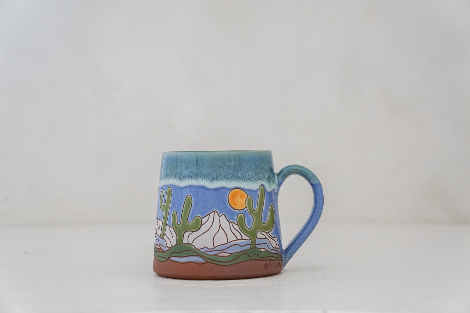 Saguaro National Park Mug in Periwinkle Dip 1
