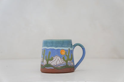 Saguaro National Park Mug in Periwinkle Dip 1