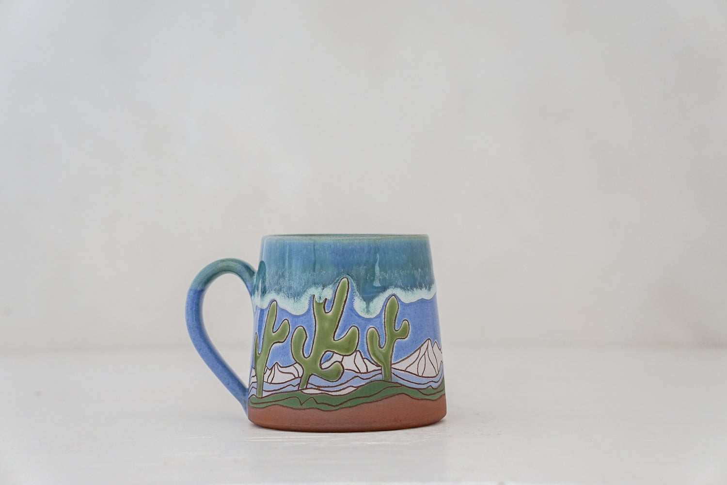 Saguaro National Park Mug in Periwinkle Dip 1