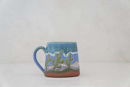 Saguaro National Park Mug in Periwinkle Dip 1
