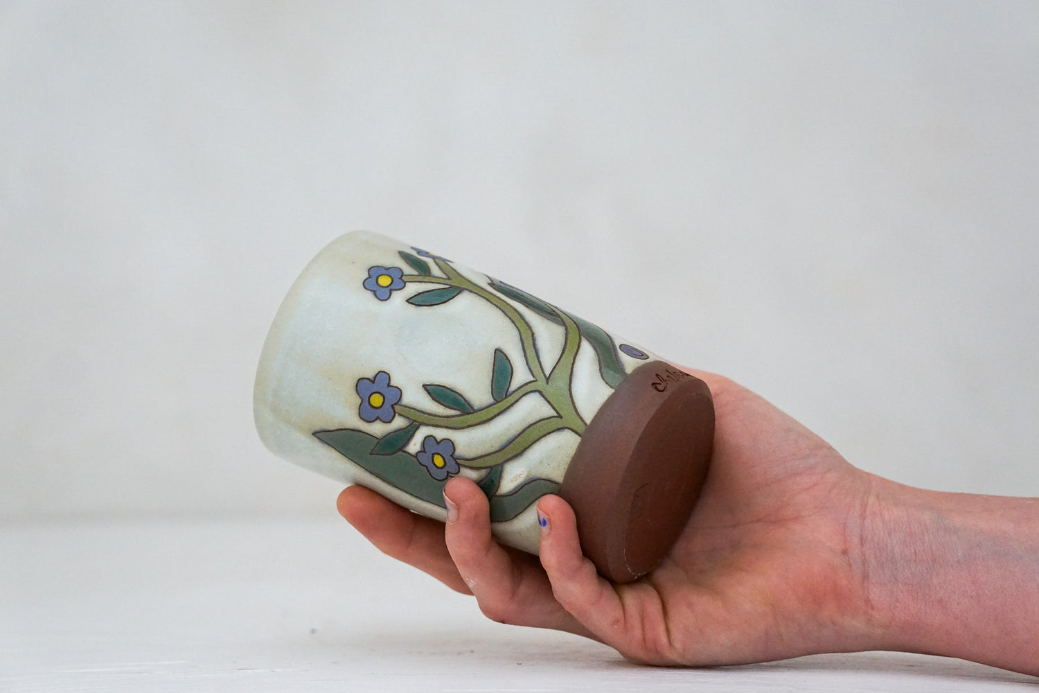 Forget me not cup in Bone