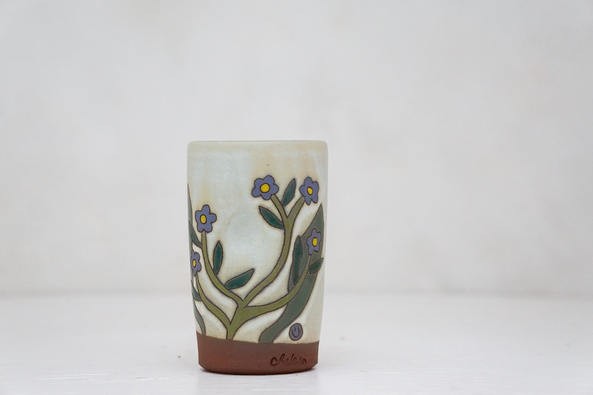 Forget me not cup in Bone