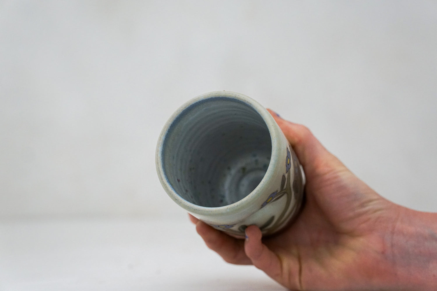 Forget me not cup in Bone