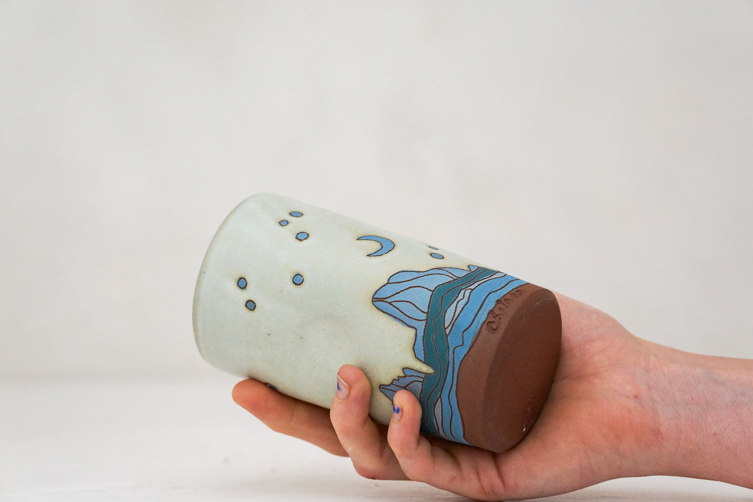 W Teton Blues cup in Bone