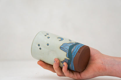 W Teton Blues cup in Bone