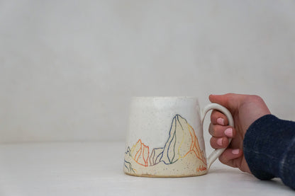 W Teton Colored Grog mug in White 1