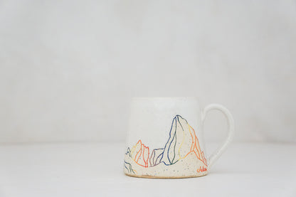 W Teton Colored Grog mug in White 1