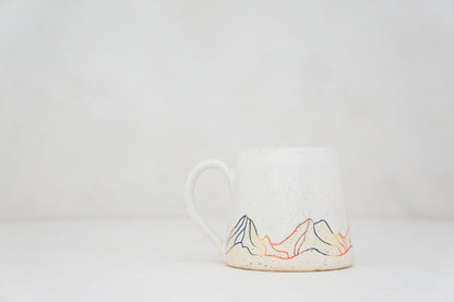 W Teton Colored Grog mug in White 1