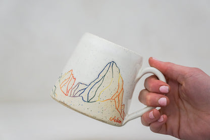 W Teton Colored Grog mug in White 1